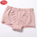 浪莎langsha女士内裤女中腰四季平角裤抑菌蜂巢短裤裤头1条 均码/建议腰围1.8-2.4尺（130斤以下） 1条/1745粉1