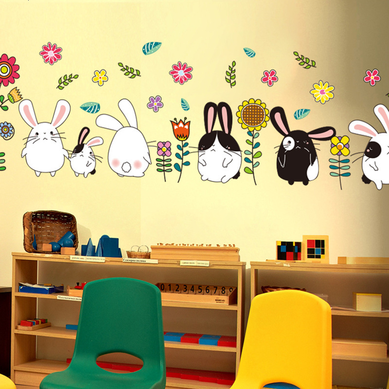 卡通儿童墙贴纸贴画宝宝男孩卧室房间墙壁装饰可爱创意自粘墙画