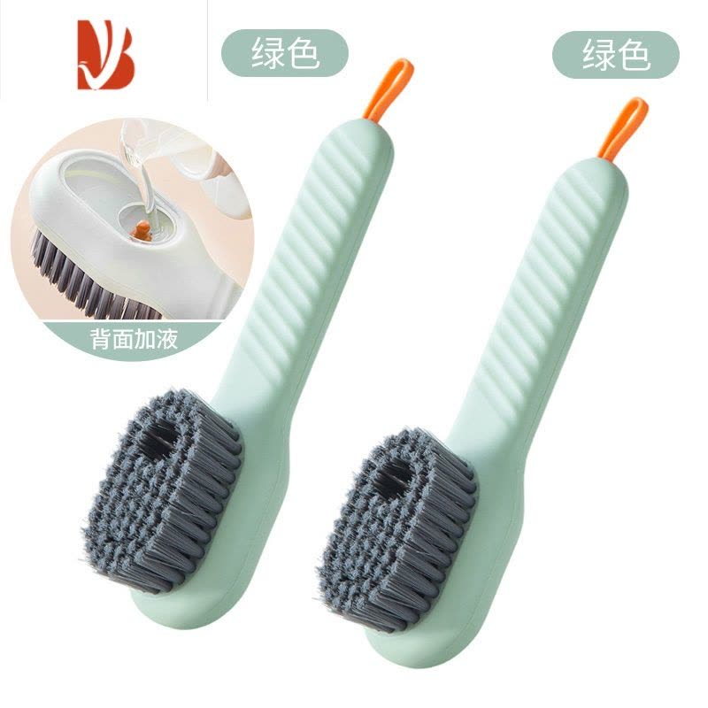 三维工匠加液鞋刷家用多按压出液洗鞋子刷鞋工具软毛衣物清洁刷子器图片