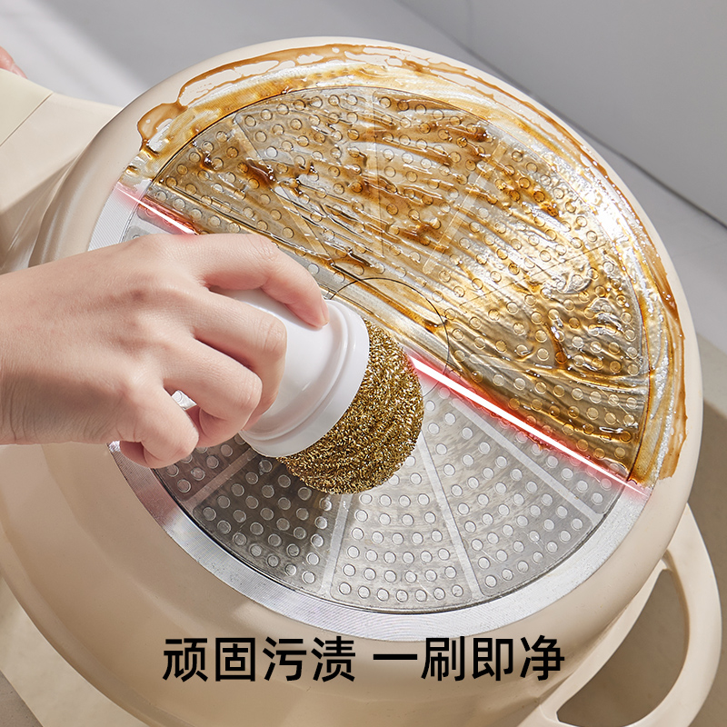 梵特 厨房锅刷碗刷 家用去污刷 洗锅刷洗碗手握刷 厨房灶台清洁锅碗碟钢丝刷高清大图