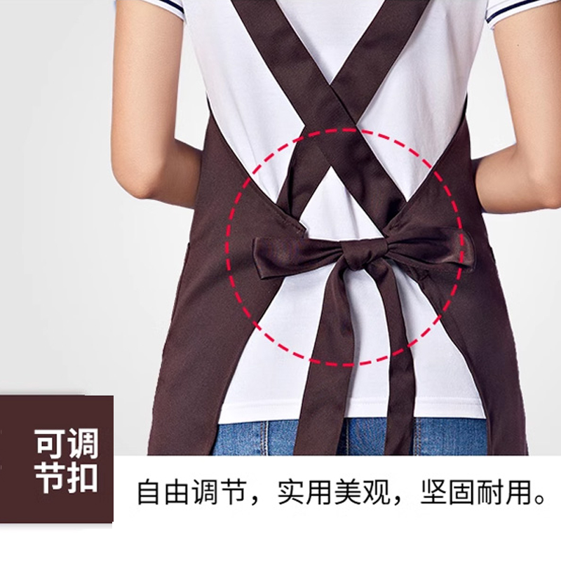 哈铁亿农 精工尼围裙 棕色/条高清大图
