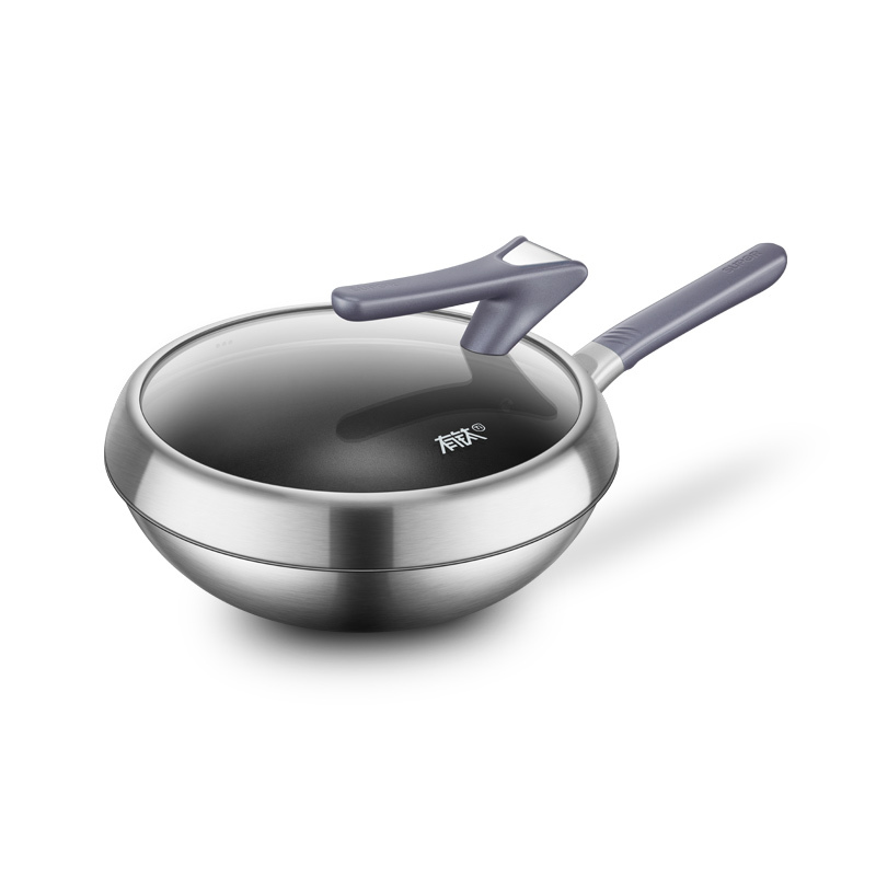 苏泊尔CC32WT1有钛无涂层不粘炒锅·3代32cm