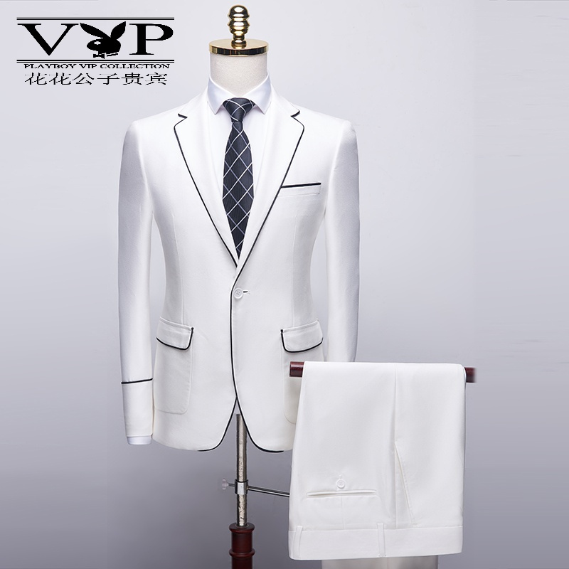 花花公子贵宾 Playboy Vip Collection 男士西服套装q3002 J856 花花公子贵宾 Playboy Vip Collection 新郎结婚西服套装男韩版司仪主持人服装两件套西装男宴会晚礼服潮 价格图片品牌报价 苏宁易购明由服饰专营店