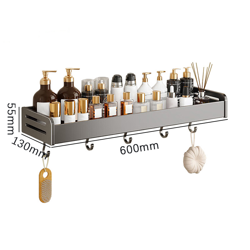 豫汉迎免打孔毛巾架 毛巾架置物架600*130*55mm个