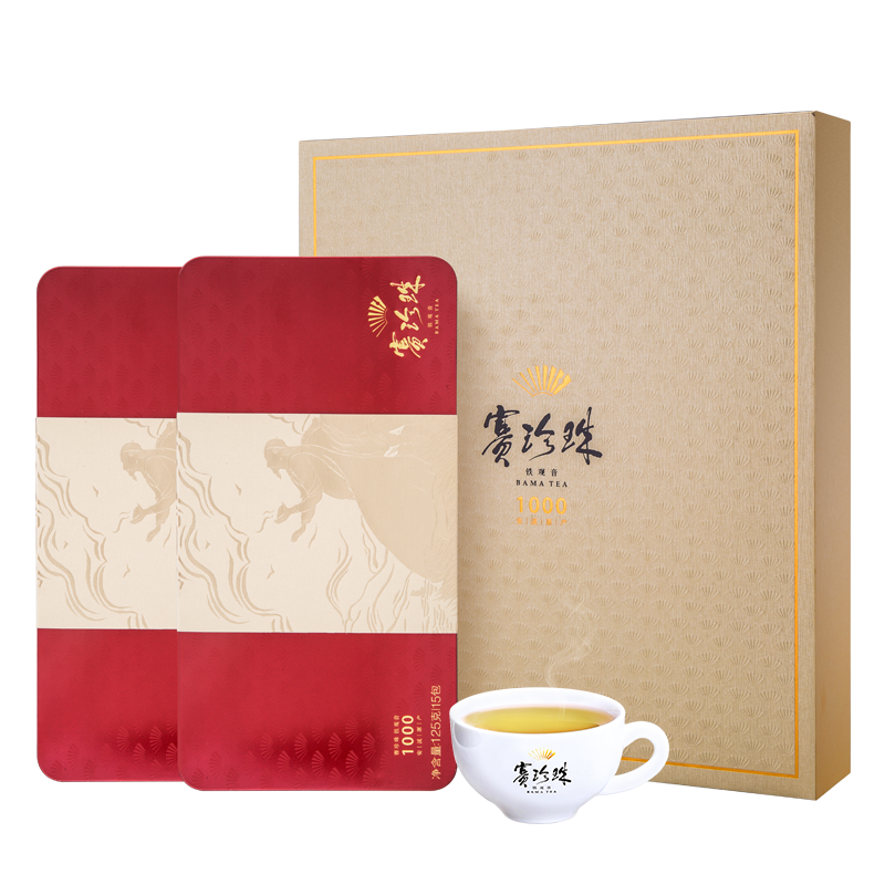 八马茶业(BAMA TEA) 新赛珍珠1000茶叶盒装 AA2086 250g