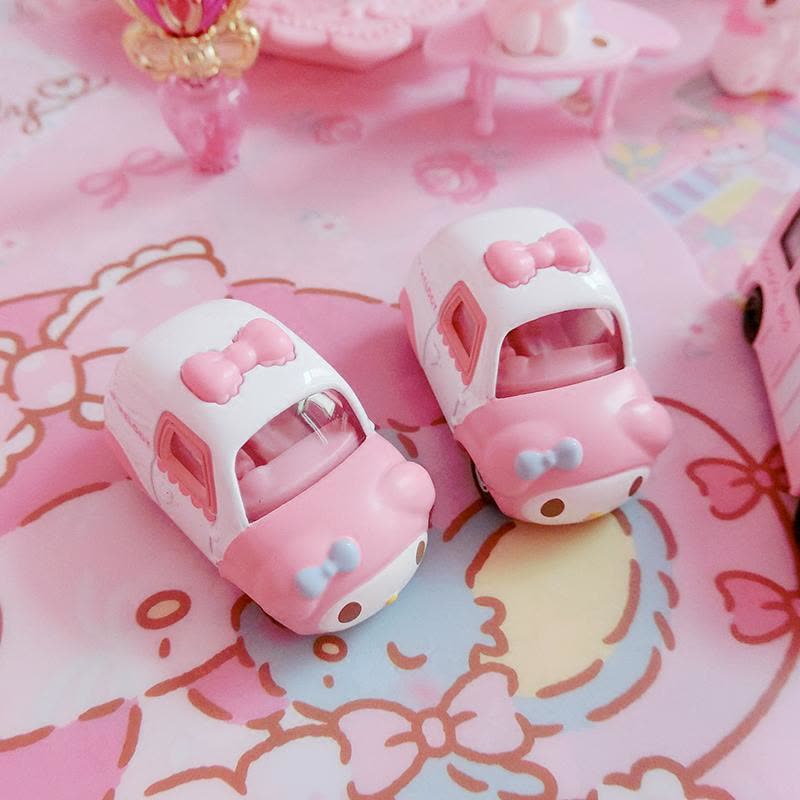 美帮汇melody迷你小汽车桌面小摆件 合金校车玩具模型 少女心装饰品图片
