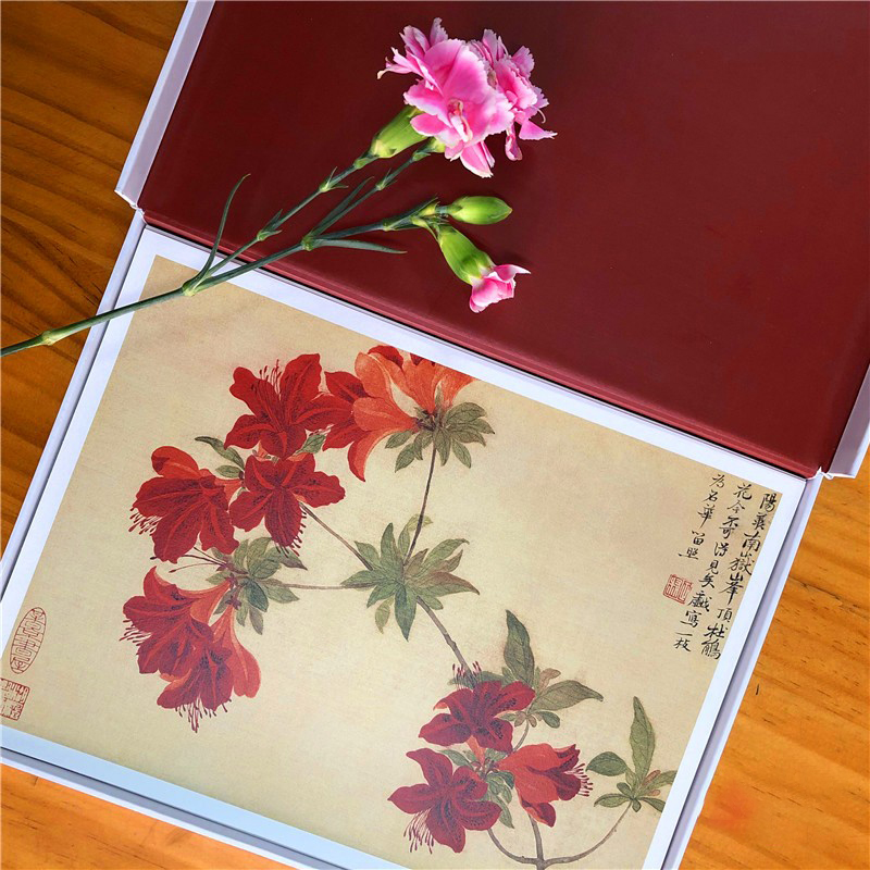 [醉染正版]出类艺术画片集 恽寿平花卉 名家经典画册页礼盒装 文艺唯美世界名画装饰画版画创意送礼鉴赏收藏小清新明信片 浙高清大图