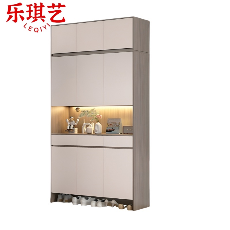 乐琪艺 玄关柜(含顶柜)120*35*240cm 套高清大图