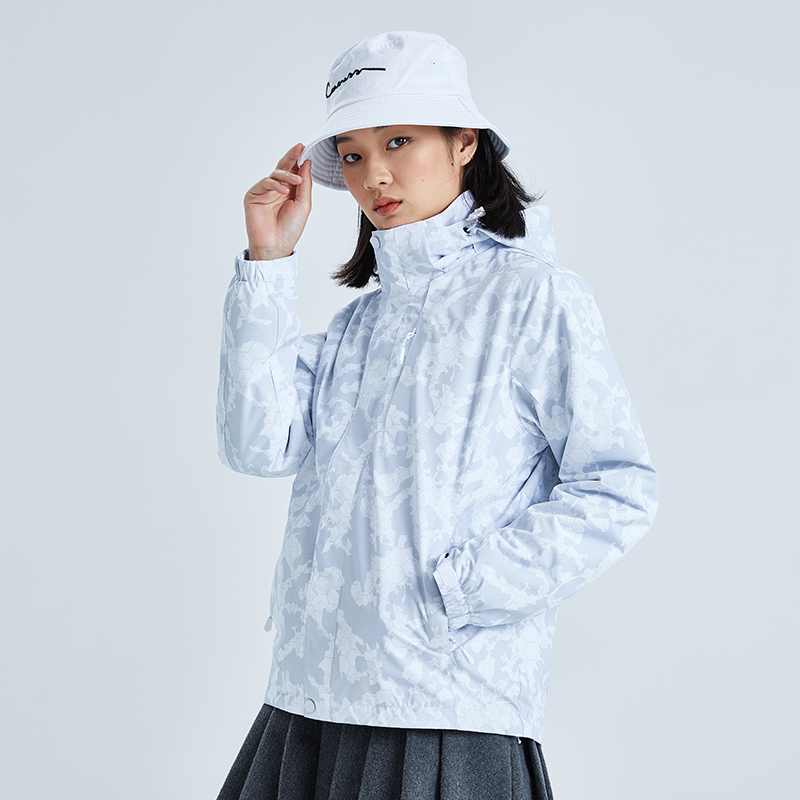 20冬新款迷彩三合一冲锋衣男防风保暖户外服女时尚城市休闲外套潮