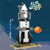 航天火箭中国长征五号系列摆件模型儿童积木拼装玩具礼品套装