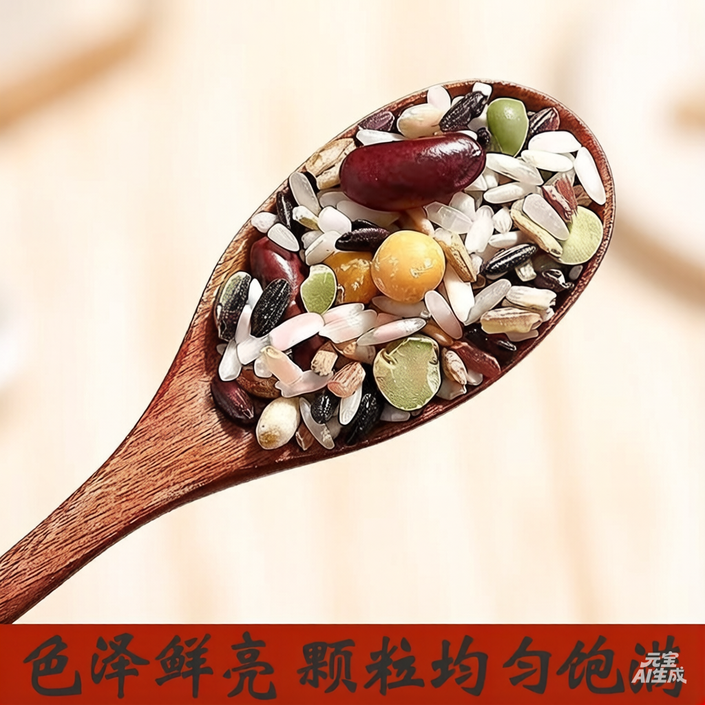 鲁强石磨源 八宝粥 500克*2袋 杂粮粥 五谷杂粮 酥田袋装高清大图