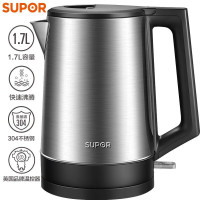 苏泊尔(SUPOR)电水壶1.7L大容量 大功率快速烧水 大口径方便清洗 304不锈钢电水壶SW-17T03A