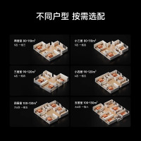 米家小米中央空调多联机5匹Pro一拖四全直流变频超一级能效[小三室一厅]3排冷凝器 125Wn-OC30/N2C1