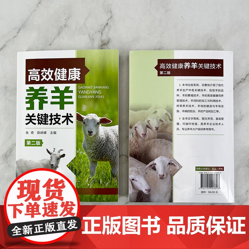 高效健康养羊关键技术(第二版) 朱奇 陈峙峰主编 9787122403896 图文视频解说高效养羊技术手册高清大图