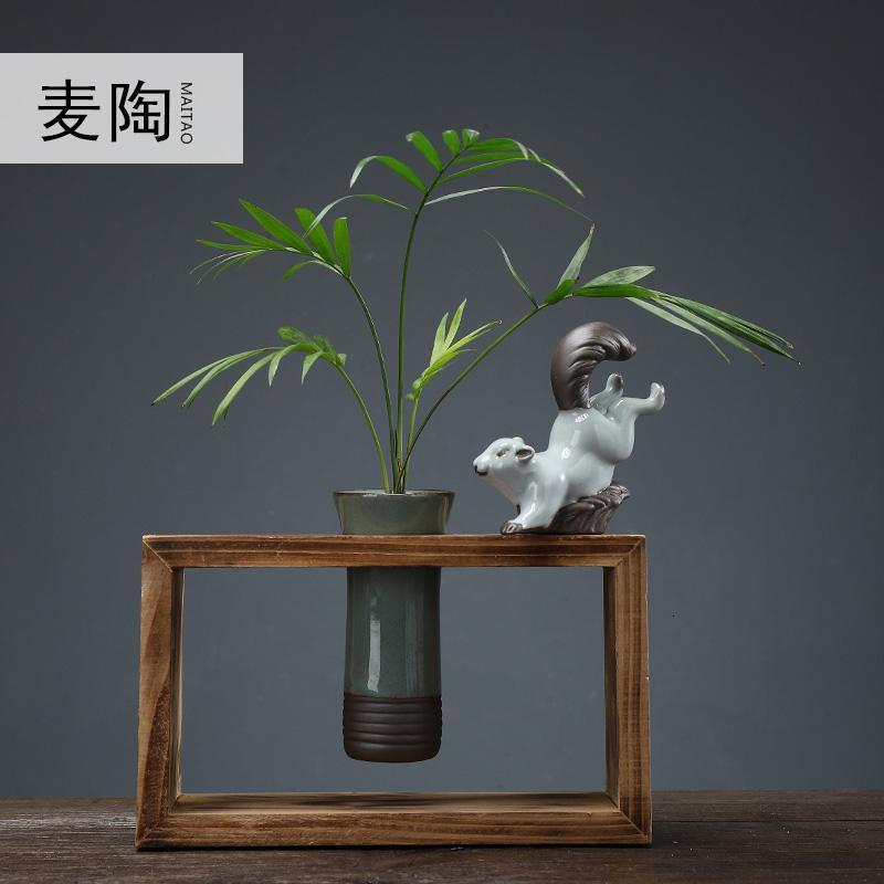 美帮汇创意陶瓷花盆简约仿真杜鹃花植物摆件家用室内组合盆栽装饰品高清大图