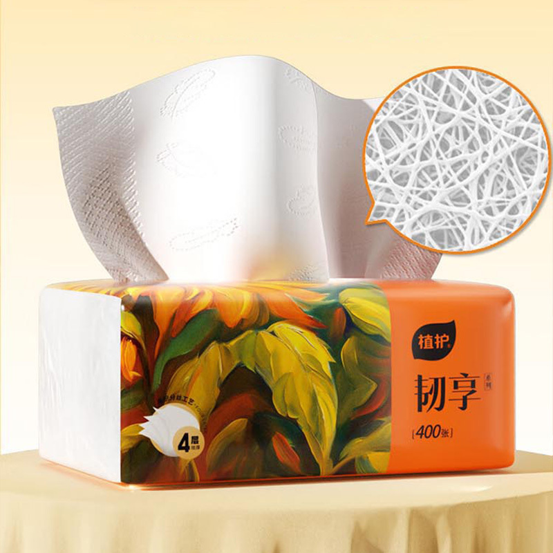 植护抽纸4层100抽*10包ZH305385N10韧享纸巾高清大图