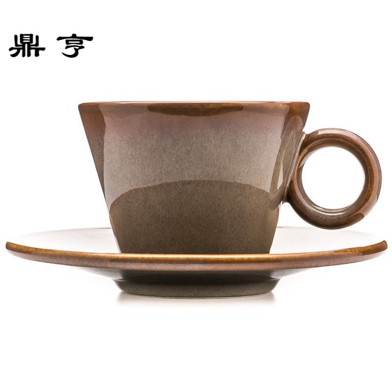 鼎亨维能宫馆欧式陶瓷窑变复古文艺男士下午茶杯意式浓缩咖啡