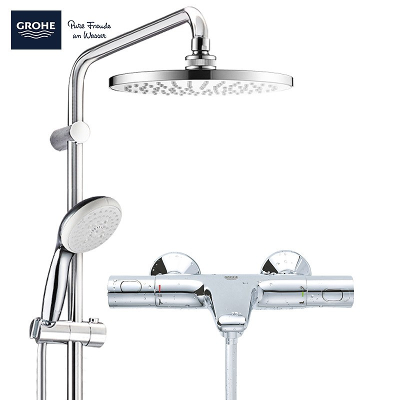 德国-高仪(GROHE)恒温花洒 淋浴花洒 花洒套装 卫浴花洒 挂墙式 铜质 多出水