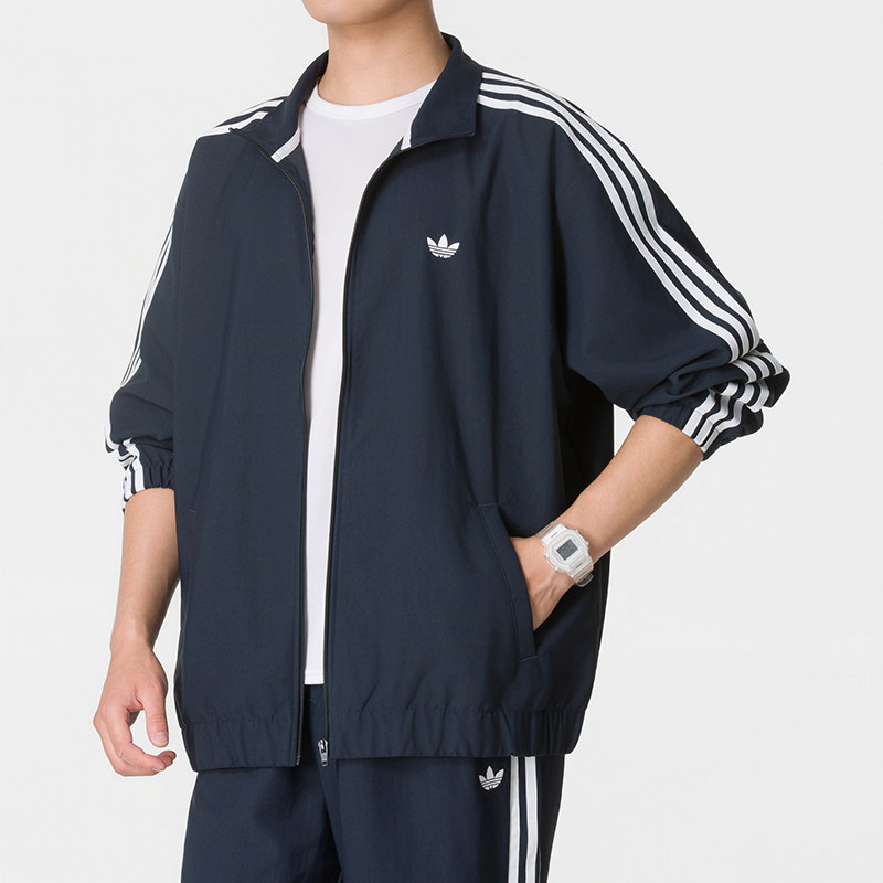 阿迪达斯(adidas)三叶草男装新款潮流时尚运动休闲防风夹克外套KB2466 ZP KS4243/藏青色 3XL