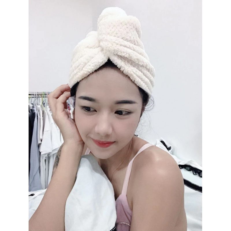 干发帽女吸水干发巾速干包头巾可爱长发擦头发的毛巾浴帽三维工匠粉红