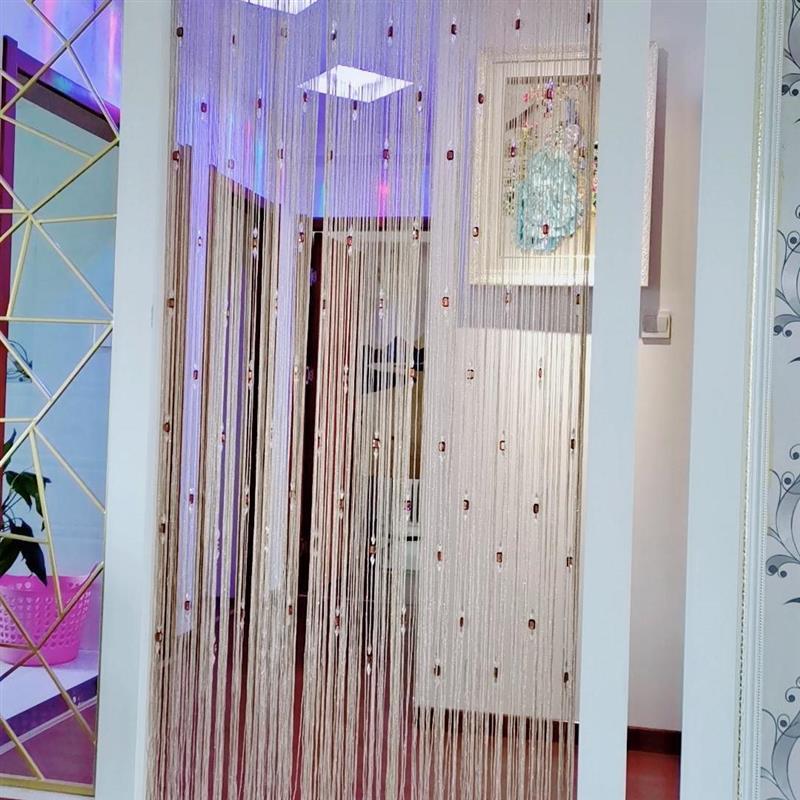奢华加粗线帘水晶珠帘子窗帘客厅隔断挂帘阳台装饰免打孔玄关