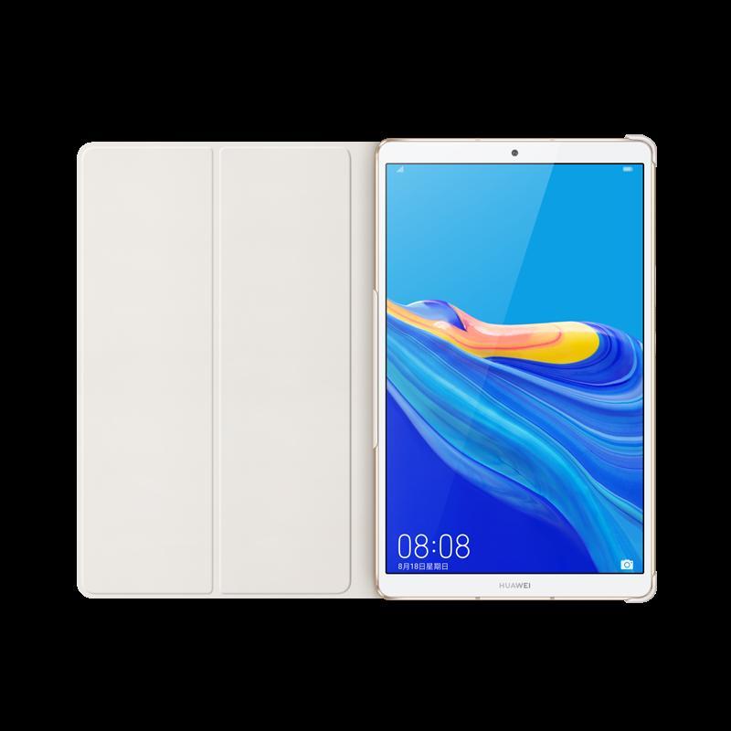 华为(HUAWEI)M6平板8.4寸保护套原装磁吸智能翻盖皮套多功能支架PU保护壳 亚麻色