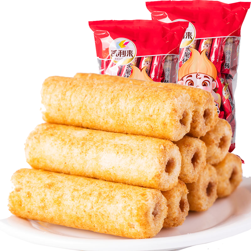 凯利来夹心米果棒54支整包糙米卷能量棒膨化食品儿童休闲零食小吃