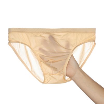 1条装肉色m适合100斤以下内裤男三角裤男生性感短裤冰丝透明大码男士