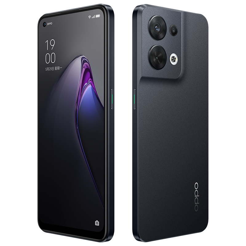 OPPO Reno8 夜游黑 12GB+256GB 5G手机 天玑1300 旗舰芯片 长寿版 80W 超级闪充 5000 万水光人像三摄 全网通手机