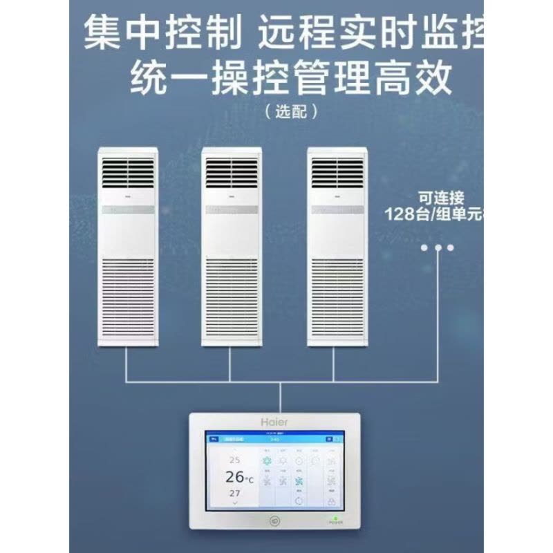 海尔5匹立式380V柜机商用变频冷暖二级商铺餐厅KFRd-120LW/5YAF82 5匹 二级能效图片