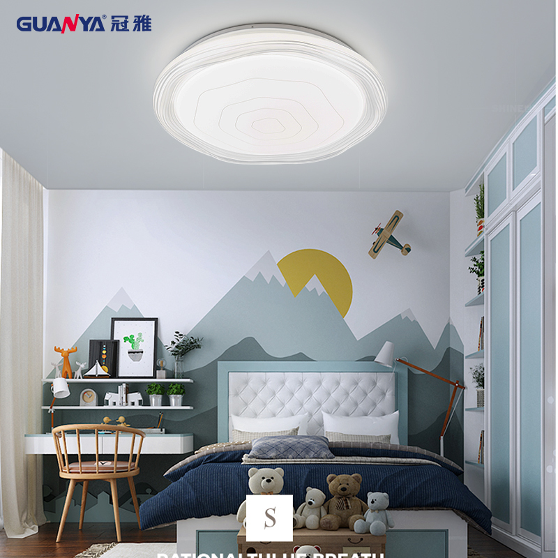 冠雅(GUANYA)XD108-52W新款简约现代圆形卧室灯主卧房间LED吸顶灯三色变光温馨书房阳台灯具照射面积15其他