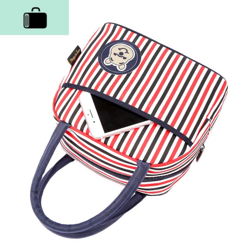 新款小熊帆布手提包休布包妈妈手拎逛街女包大容量饭盒袋NEW LAKE图片