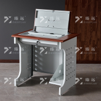 臻远 ZY4012431 隐藏式翻转电脑桌培训桌办公桌D款单人位
