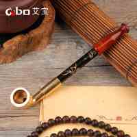 瑞仕兹 父亲节礼物实用送爸爸老式烟袋锅旱烟袋 过滤两用烟锅子玛瑙烟嘴 手工老烟袋礼品送老公父亲生日情人节