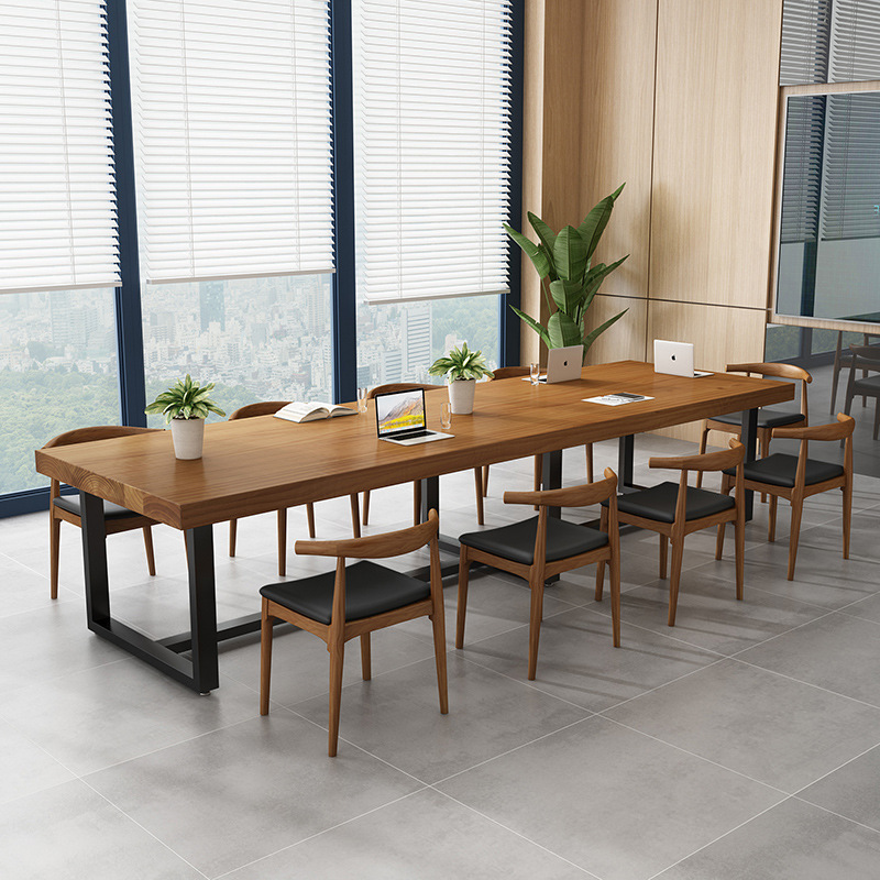 蒙卡森moncassen实木大板桌会议桌餐桌洽谈桌休闲桌书桌张2008075