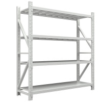 臻远 ZY-HJ-39 仓储货架仓库超市置物家用层架收纳架子 重型1500*500*2000四层副架 灰白色