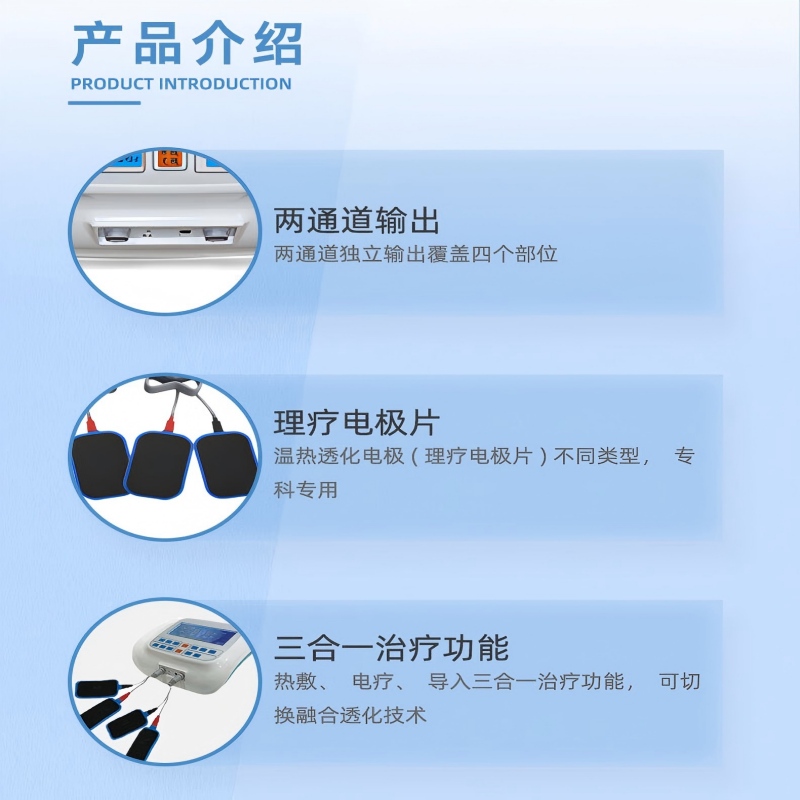 乐邦 中频电疗仪理疗仪 医用多功能电疗仪 LB-100 台式两通道 按摩肩周炎医用理疗高清大图