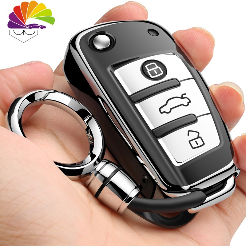 舒适主义奥迪钥匙套a3a1钥匙扣s3q3r8q7老款a6a6l折叠车钥匙包壳套