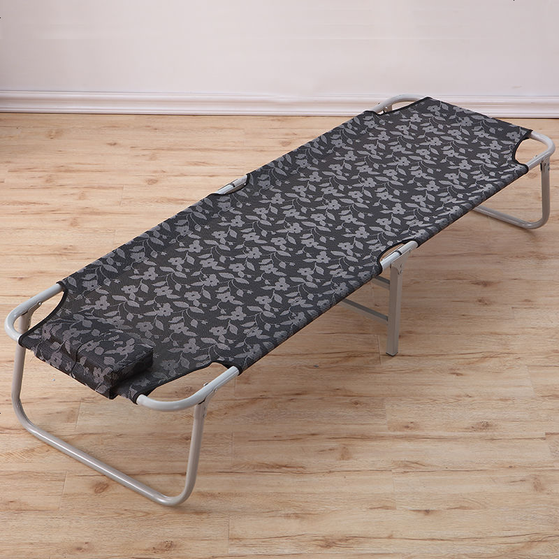 简易折叠床单人床家用躺椅午休床折叠椅成人午睡床陪护便携行军床 180*60特斯林梅花网