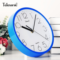 天王星(Telesonic)时钟 现代简约卧室钟表 圆形客厅挂钟静音装饰石英钟 静音扫秒机芯时尚北欧风