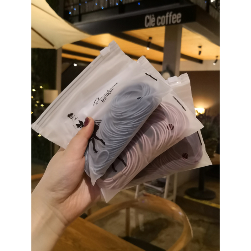 头绳女 网红ins橡皮筋发圈女简约可爱皮经扎头发细款皮筋发绳头饰|2合1豆节咖色20根