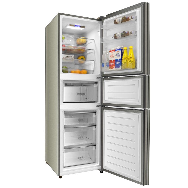 夏普(sharp)236升 三门风冷无霜冰箱 智能控温 冷藏自由调温室 莫兰迪