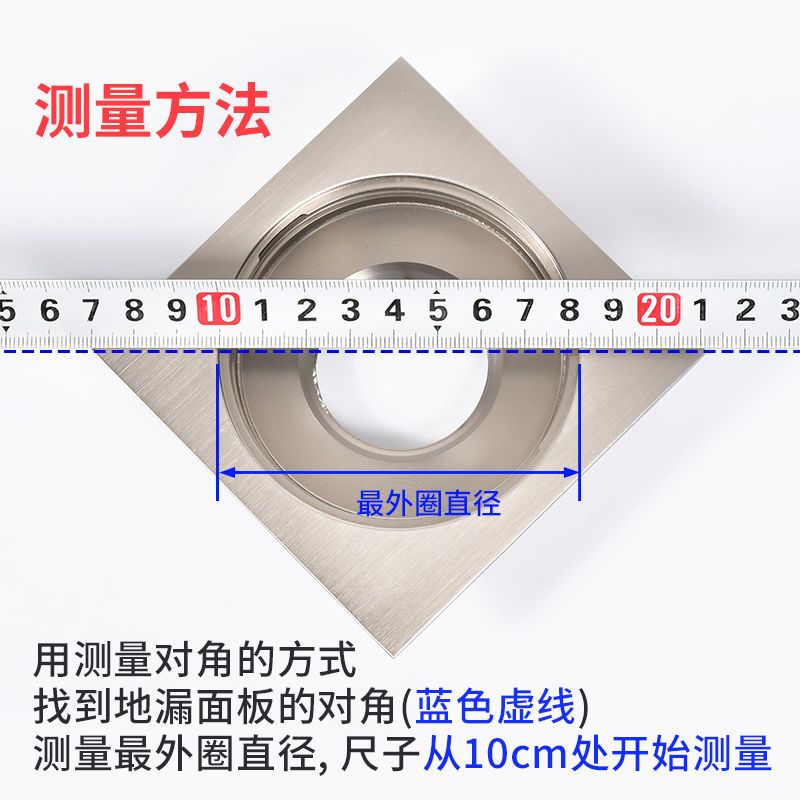 直径6.5厘米 1片 不锈钢地漏盖圆形地漏网片旧地漏改造卫生间浴室下水道毛发过滤网