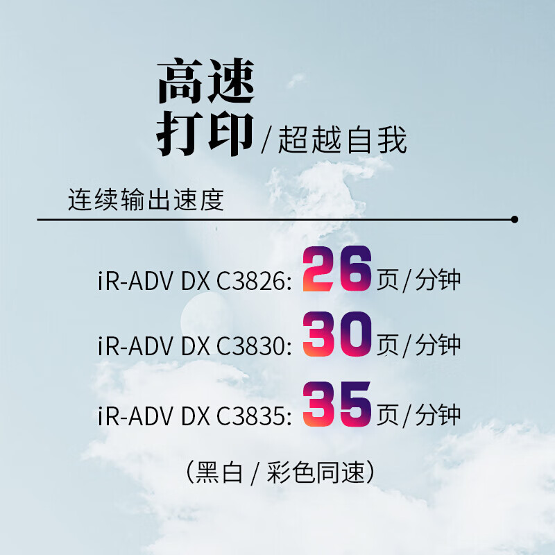 佳能C3826/3830/3835彩色激光大型打印机A3幅面复印机激光无线复合机一体机C3826 双纸盒+输稿器+工作台