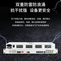 博扬 综合业务光端机 4E1+4路电话+24路磁石+2路百兆物理隔离网 单纤40km 机架式1对价