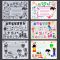 [A4]8K手抄报小学生镂空绘画模板节画画全年节日小报印尺 A4 校园主题 k5 8张