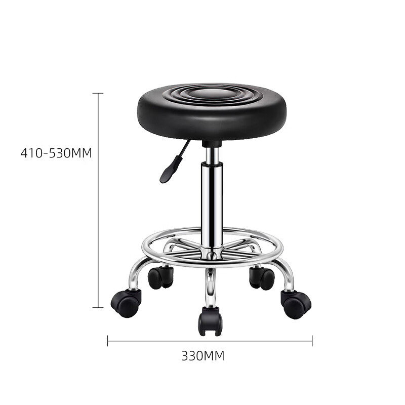 苏宁 金菲罗格 办公家具 黑色可旋转吧椅高清大图
