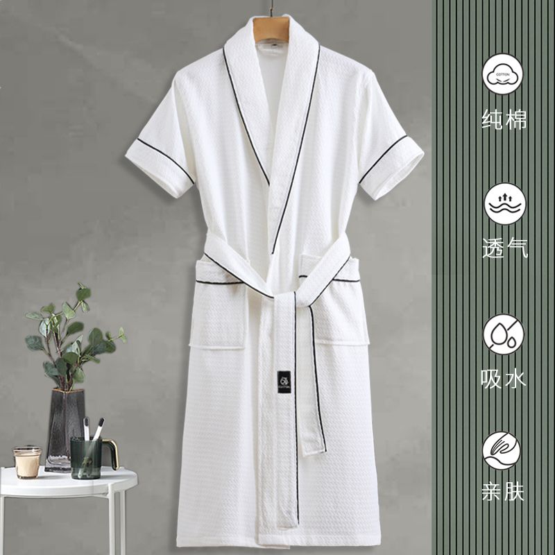 浴袍吸水速干男女士春夏酒店通用睡袍春秋薄款浴衣高清大图