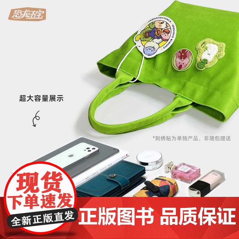 恐龙五宝横版手提绒布包高清大图