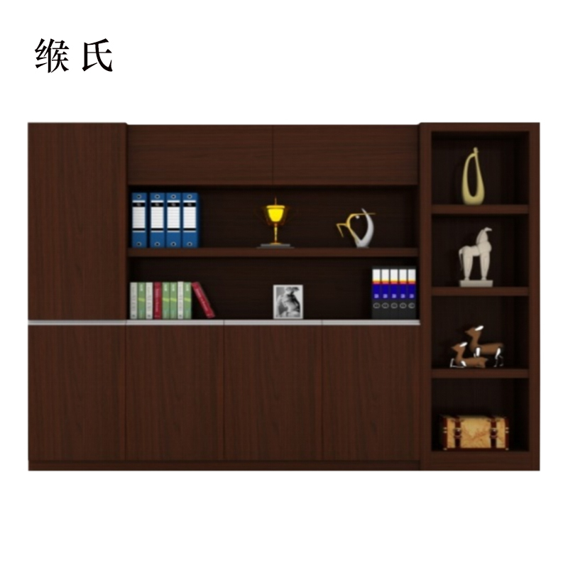 缑氏办公室文件柜书柜木质档案柜背景柜2350*400*2000mmB款[工厂现做 7天内发货]